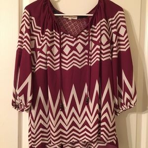 Chevron Patterned Blouse